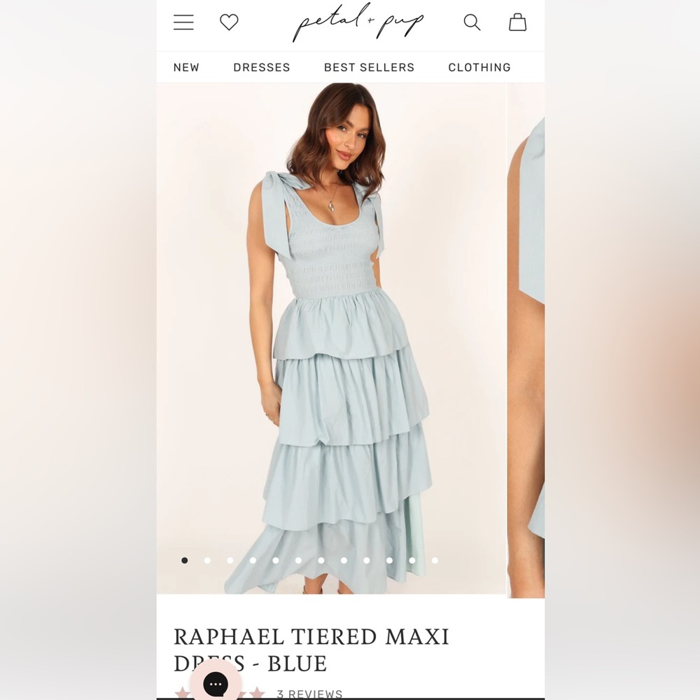 light blue tiered petal&pup dress